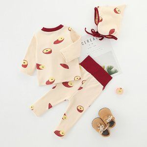 Baby Unisex Sweet Potatoes Print Pajamas